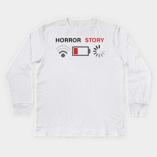 Horror Story No Wifi Kids Long Sleeve T-Shirt